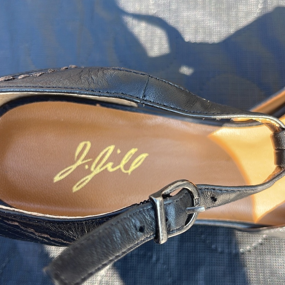 J. Jill Black T-Strap Low Heel Women's Shoes - Picture 4 of 7